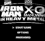 Ironman X-O Manowar in Heavy Metal (USA, Europe) Title Screen